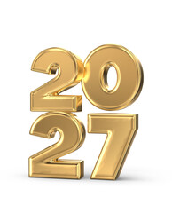 Happy New Year 2027 3D Render