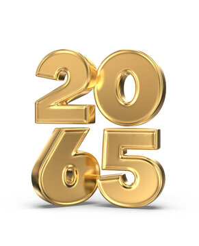 Happy New Year 2065 3D Render