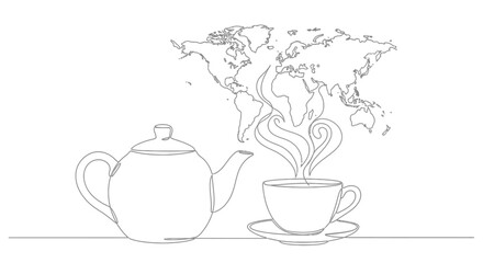 Global inspiration steams from a warm cup of tea, a world of ideas in every sip.