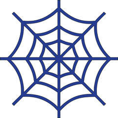 Thin line spider web vector icon, perfect for creepy wallpapers, horror graphics, and seasonal design projects.