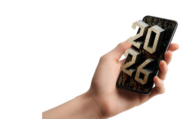 Futuristic 2026 Digital Concept on Smartphone