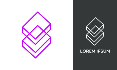 B Book Monogram Logo, Letter B with Book Design, Educational Symbol, Isolated White on Black