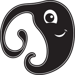 Black and white icons vector 