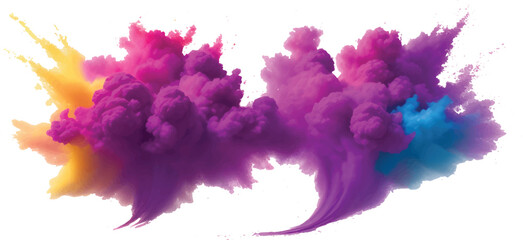 Abstract watercolor paint texture background with vibrant colorful ink splashes like an explosion of art on paper