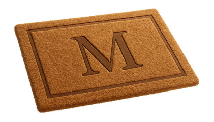 Custom monogrammed doormat for a unique touch at any urban apartment entrance.