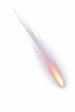 Fire and ice comet light trail PNG. Abstract versus effect.