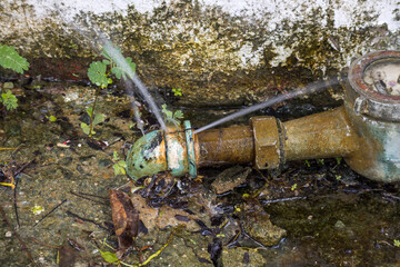 The 1-inch PVC 90-degree elbow cracked due to subsidence