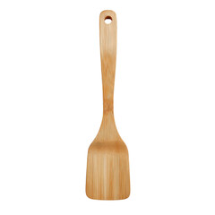 wooden spatula isolated on white background