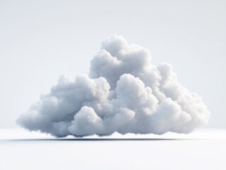 White fluffy cloud floating in a clear blue sky during daylight