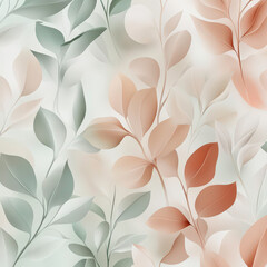 A leafy green and pink background with a leafy green and pink foreground. The leaves are arranged in a way that creates a sense of movement and flow