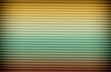Obraz premium Emerald and sunset orange layered gradient lines blending cool teal and warm amber tones in a soft luminous composition for modern display aesthetics.