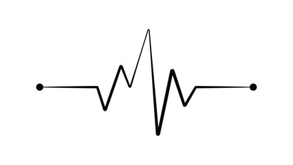 Dynamic heartbeat line illustration for health and wellness designs, perfect for medical presentations and health-focused campaigns, a symbol of life