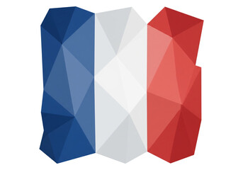 Abstract geometric polygon rendition of the German national flag, presented in a modern low-poly vector illustration style for digital design projects and cultural themes
