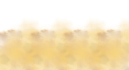 Bright Yellow Sepia Dust Sand Cloud Overlay Effect on Transparent Background