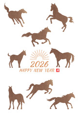 2026年年賀状テンプレート5