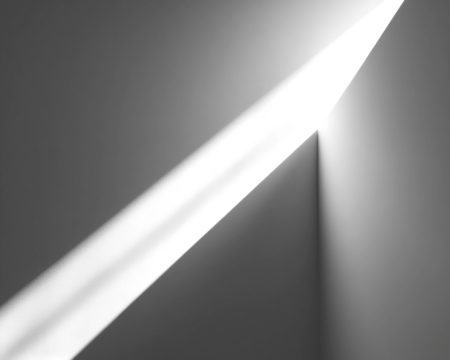 Angular black and grey shapes, sharp edges, and shadowed planes create abstract composition - Powered by Adobe