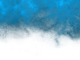Clouds, blue mist, ice droplets falling from above, transparent background. Digitally drawn on a tablet, used for background, abstract background and design.