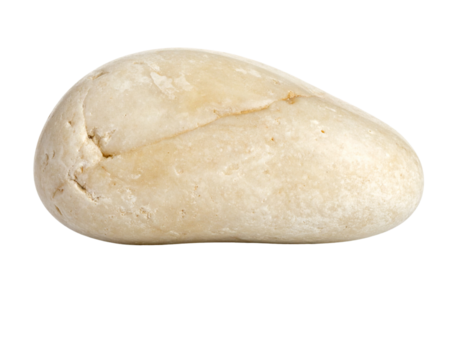 A smooth, pale stone with subtle markings and a rounded shape, showcasing natural textures and colors.