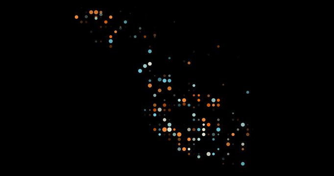 Flowing Circles Construct Silhouette of Malta Map