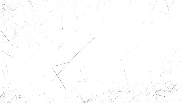 A white background with numerous dark grey scratches and speckles creating a distressed texture.