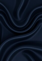 Obraz premium Elegant Silk Fabric A Luxurious Dark Navy Background with Flowing Texture