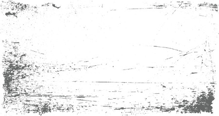 A distressed grunge texture with gray marks and scratches on a white background.