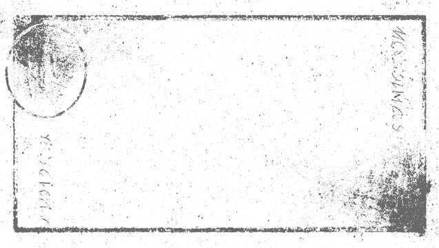 A textured gray rectangle with a circular stamp and handwritten text on a white background.