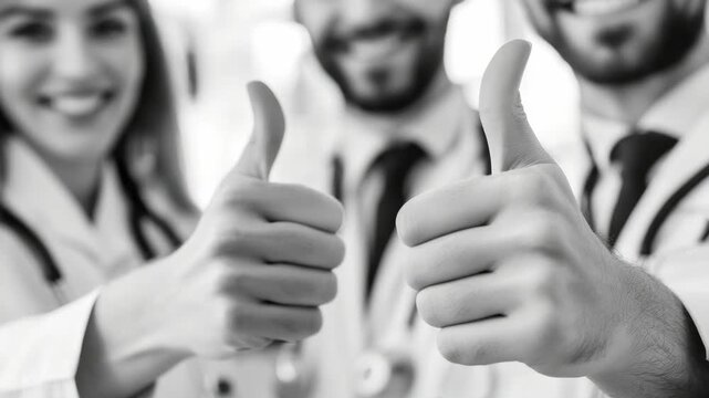 Confident group in corporate attire celebrating success or collaboration.