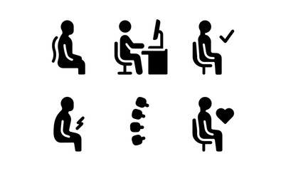 Ergonomic tips for sitting posture and back health with minimalist silhouette design