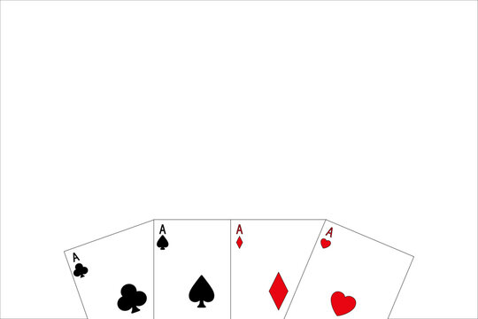 Conceptual poker overlay with the 4 aces
