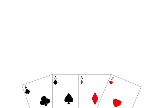 Conceptual poker overlay with the 4 aces