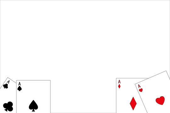 Special background of poker cards, with copy space