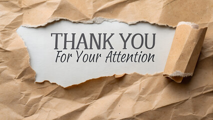 Thank you for your attention on torn paper