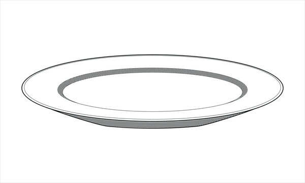 dinner plate illustration vector