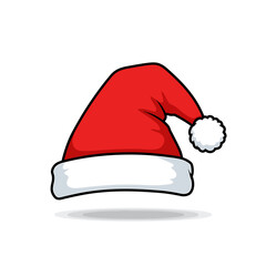 Santa's festive hat: A cheerful, iconic Santa hat ready for the holiday season. The hat's plush red fabric and fluffy white trim immediately evoke the spirit of gift-giving and family gatherings.