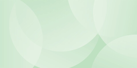 Minimalist soft Abstract Background in Gradient green and white Tones with Circles.