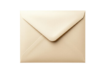 Elegant cream-colored square envelope isolated on white, stationery for invitations and greetings © Freya