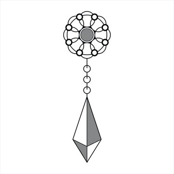 Earring ornament fantasy vector