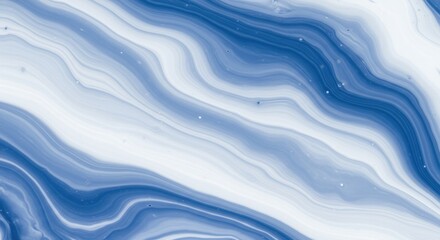 Stunning blue and white abstract marble swirls create a mesmerizing, calming effect perfect for modern designs and backgrounds, evoking serenity and fluidity