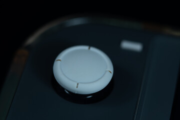 Extreme close-up of joystick buttons with shallow depth of field. © CurvyLens