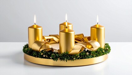 christmas candle and decorations