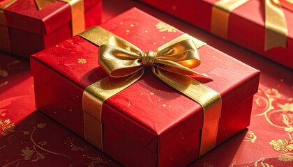 gift box with red ribbon