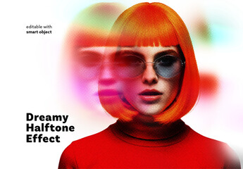 Fototapeta Dreamy Halftone Effect Dreamy Halftone Effect