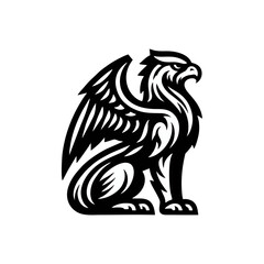 Gryphon Silhouette Vector Illustration