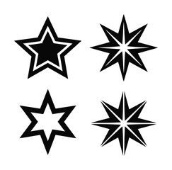 Christmas star shapes festive decoration vector