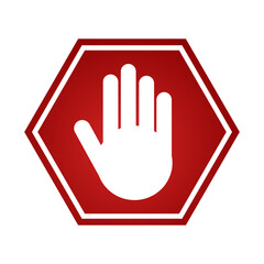 Stop hand sign PNG transparent