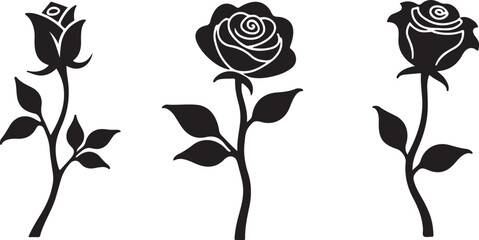 Romantic Rose Silhouette Bundle