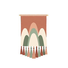 Boho Chic Wall Hanging with Arches and Tassels.