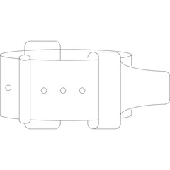 Outline Drawing Of A Jet Engine Turbine Fan Blades And Casing On Transparent Background Representing Aerospace Technology And Engineering
