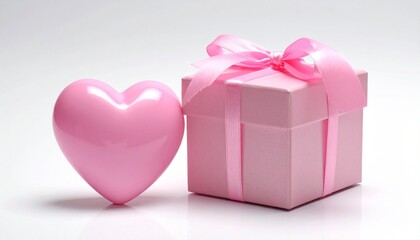 pink gift box with ribbon